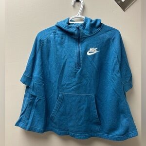 Nike Half Zip Blue Poncho‎